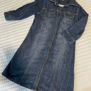 Crazy 8 size 12 lightweight jeans dress with 3/4 sleeves.